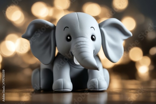 'toy grey elephant adorable animal baby character childhood children cute decor decoration doll educational fluffy fun furry gift graphic resource isolate object play playful plush preschool white'