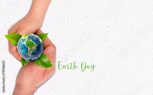 plants trees, save the earth. Earth Day concept. © suman
