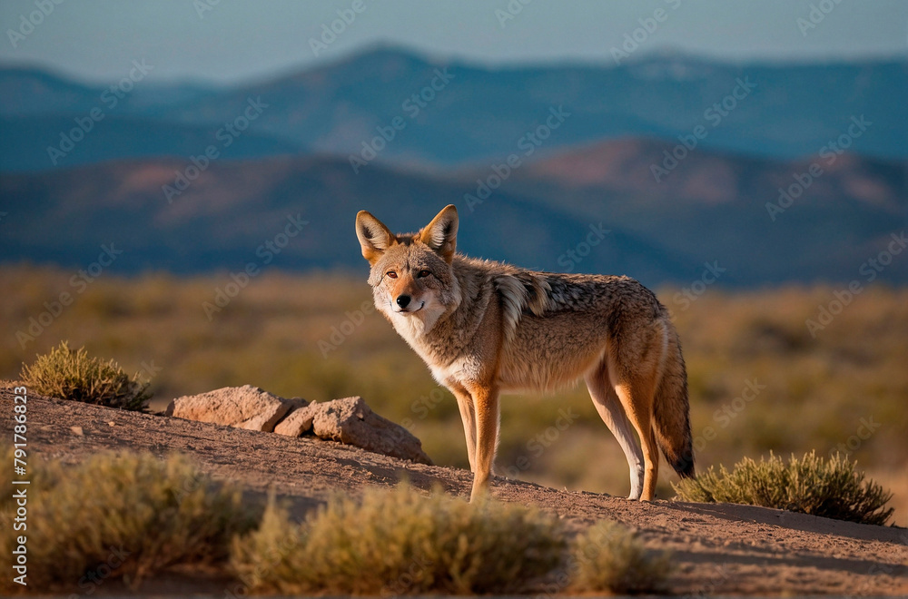 Coyote With Beautiful Background Coyote With Beautiful Background