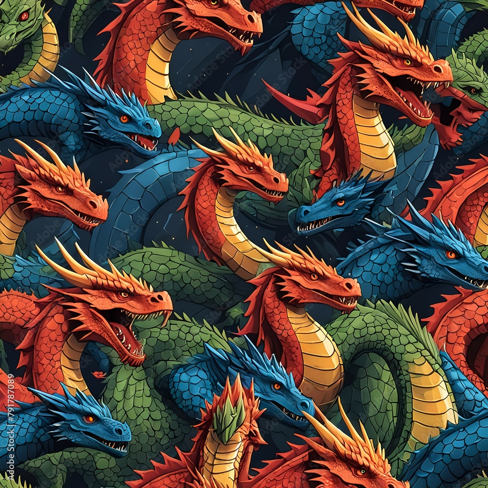 pattern with dragon pattern with dragon