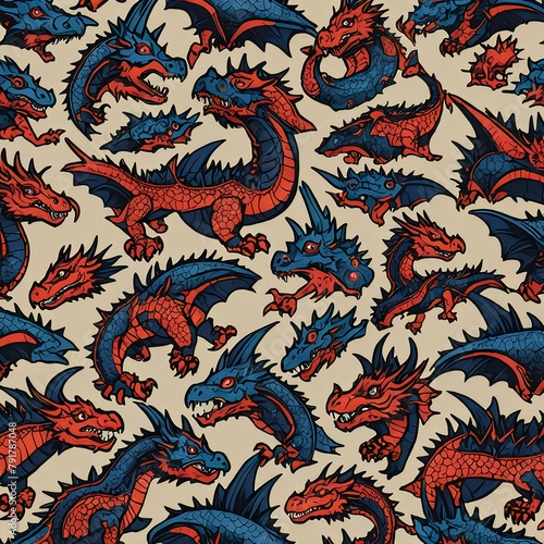 pattern with dragon