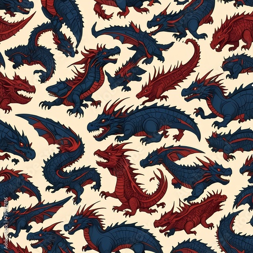 pattern with dragon