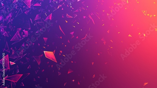 Color triangle pattern horizontal banner template