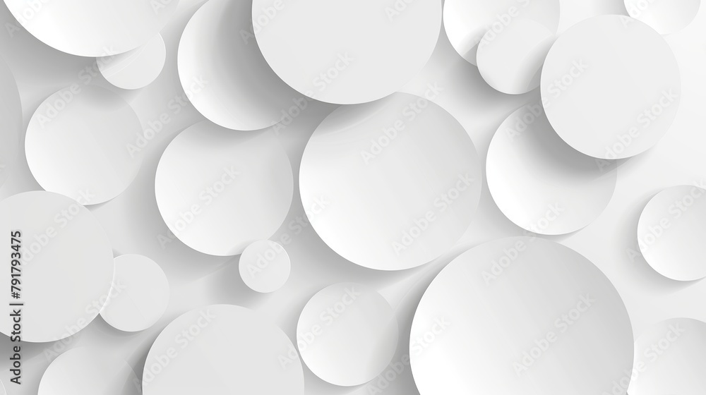 Fototapeta premium Modern background with simple white circles in an abstract style