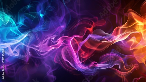 Smokey background with abstract modern colors.