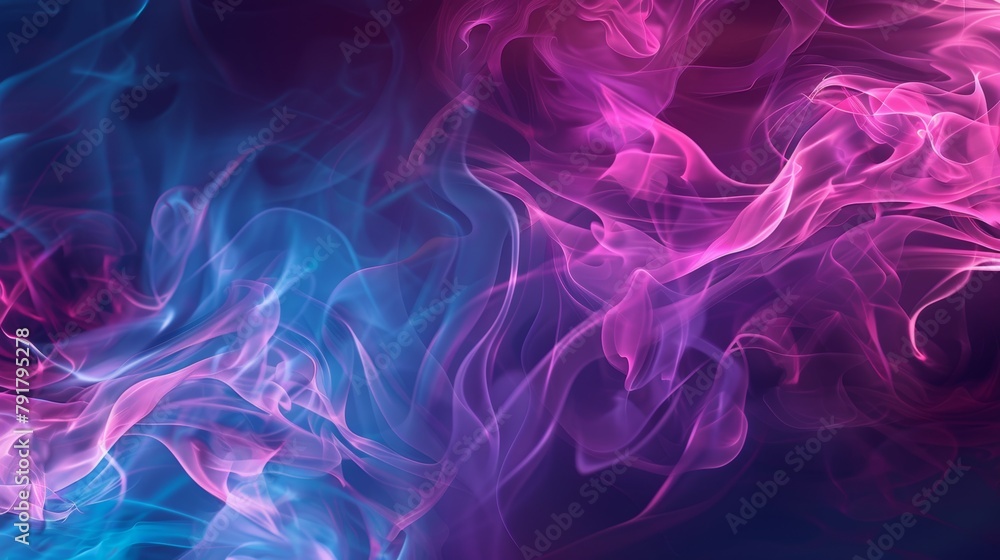 Transparent smoke on a colorful modern background....