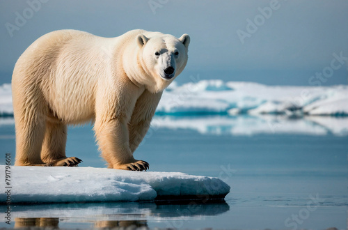 Polar Bear With Beautiful Background