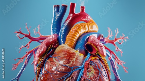 Human heart anatomy. photo
