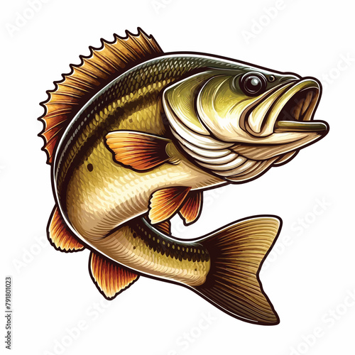 Bass Fish Vector Illustration