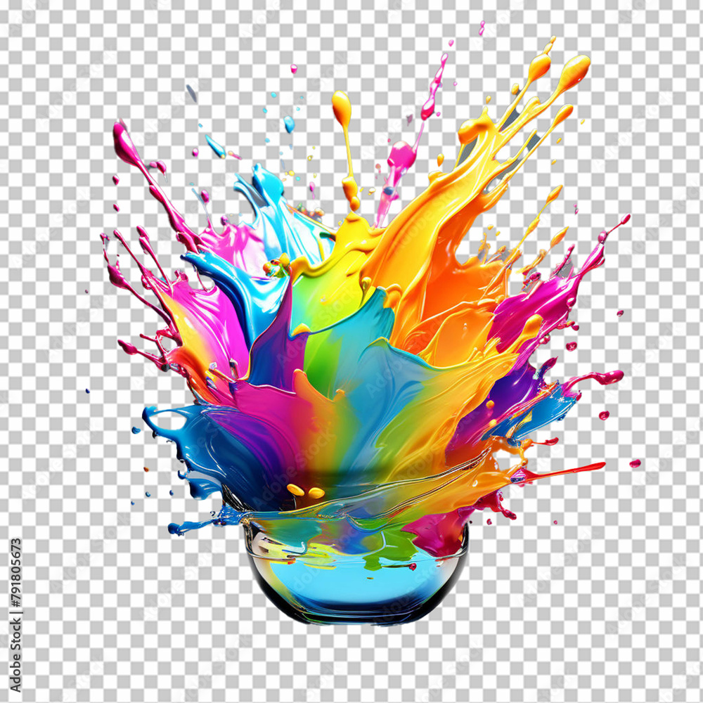 Obraz premium Pain splashing from bucket, illustration