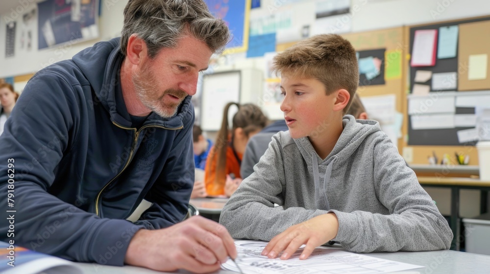 Obraz premium Collaborative Learning and Problem Solving in the Classroom Environment