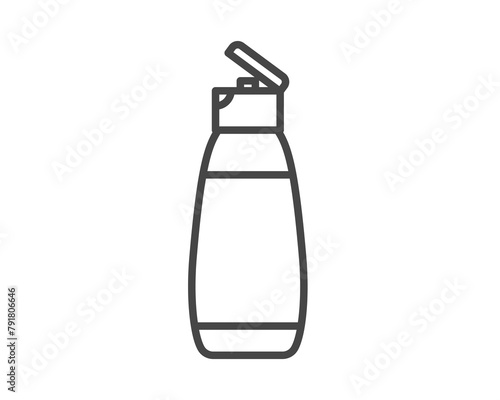 Vector icons of beauty, cosmetics and care. Bottle, jar, shower gel, face cream, body lotion, spray, ointment, paste.