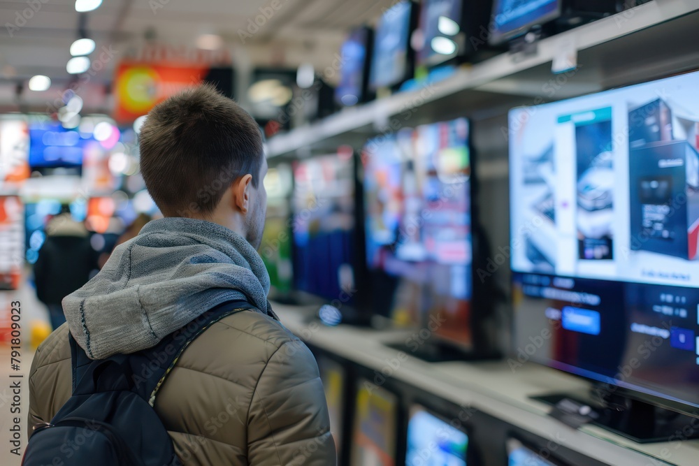 Client Shopping for New Television Set Client Shopping for New Television Set