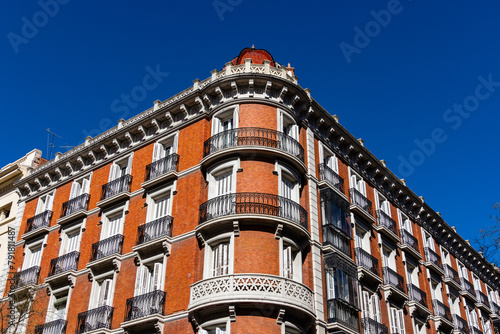 Old Luxury Residential Buildings in Jeronimos area in Central Madrid