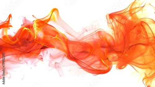 Vibrant Swirling Fiery Flow Abstract Fluid Digital Design
