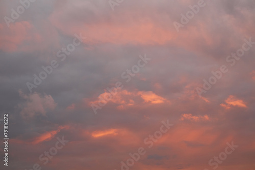Cloudscape of cumulus sunset clouds © Ryzhkov Oleksandr