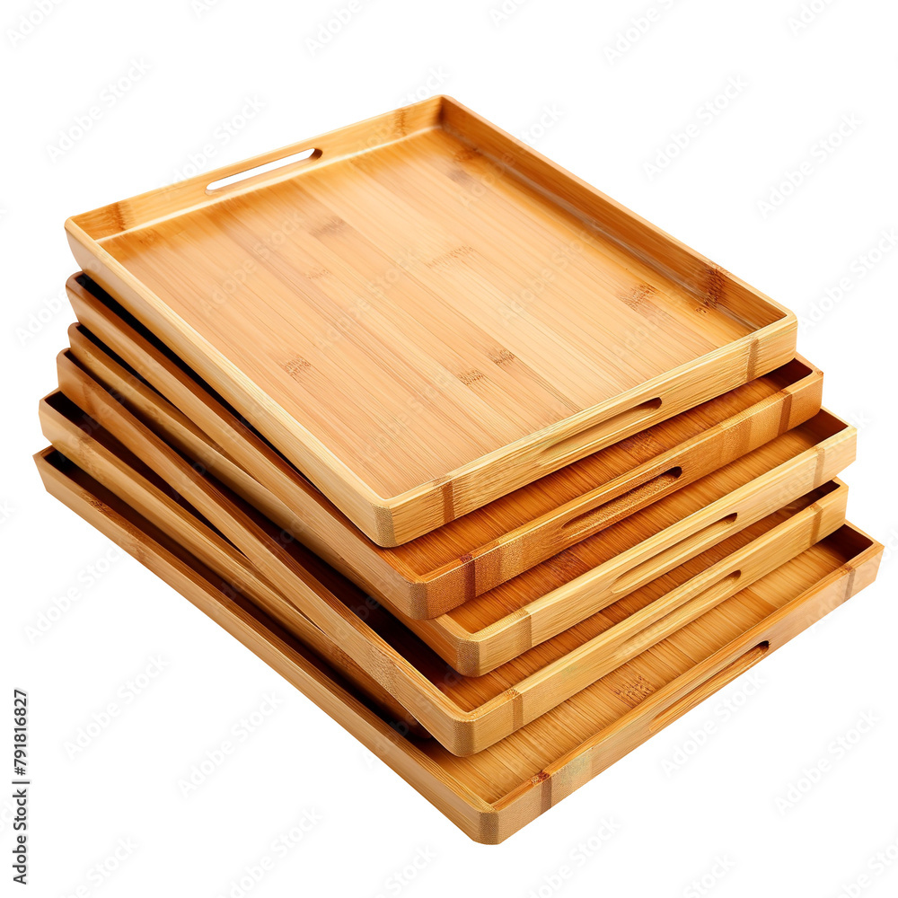 Serving Trays Isolated On White Background Serving Trays Isolated On White Background