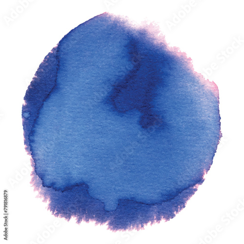 Vector watercolor paint blob. Vivid colorful ink stain detailed vector background