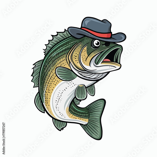Bass Fish Vector Illustration