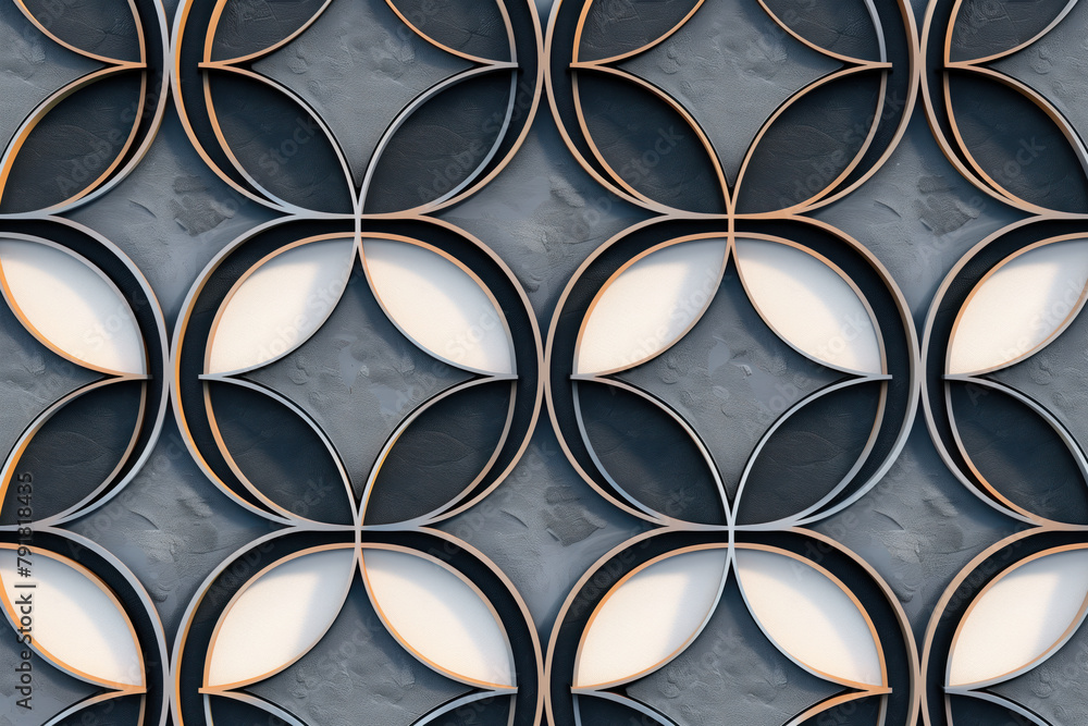 Sophisticated abstract 3d pattern. Japanese and Scandinavian style. Art deco. Background image. Created with Generative AI technology. Sophisticated abstract 3d pattern. Japanese and Scandinavian style. Art deco. Background image. Created with Generative AI technology.