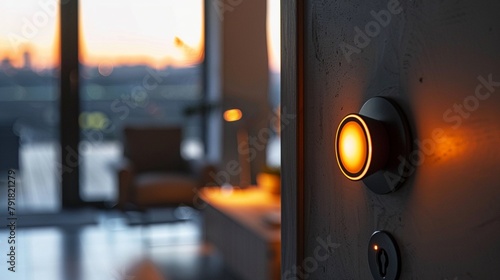 A doorknob that doubles as a light source, providing convenience and safety in a subtle, elegant way, photo