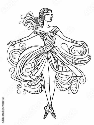 ballerina coloring pages, Ballerina Whimsy