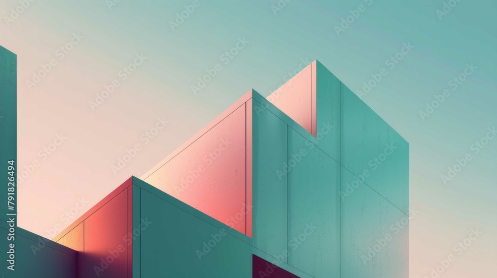 Fototapeta premium Abstract Minimalism: Exploring Architectural Elegance
