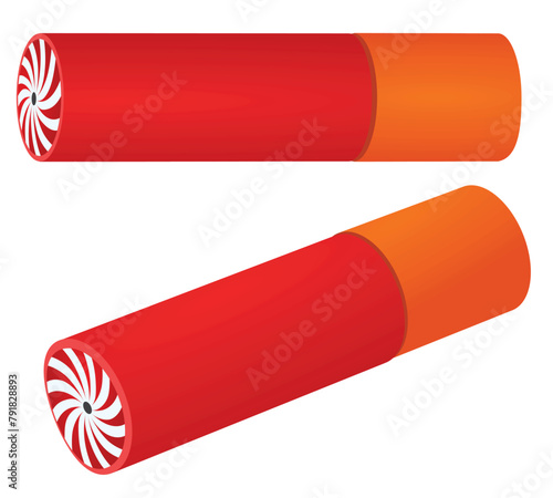 Red  foam water gun. vector