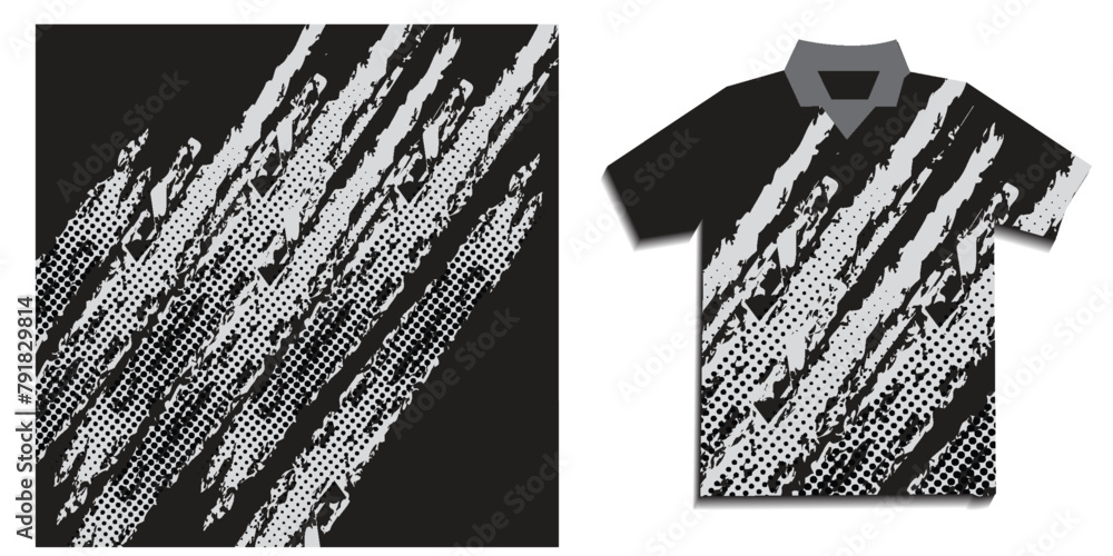 sublimation jersey design grunge abstract brush sporty vector design template football basketball badminton rugby shirt racing motorsport techno splash background. vektor