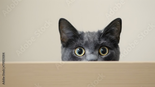Nervous Russian Blue Cat Pe...