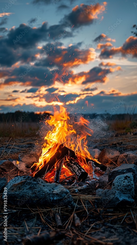 Describe the kindness of strangers sharing stories and laughter around a campfire, forging new connections and friendships Describe the kindness of strangers sharing stories and laughter around a campfire, forging new connections and friendships