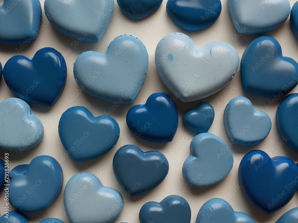 Fototapeta premium Blue Hearts