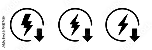 anti static Energy and Power Flash with Bolt Vector Icon Design