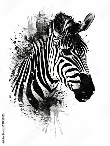 Zebra Design Graphic T-Shirt Bold Stripes Pattern for Fashion