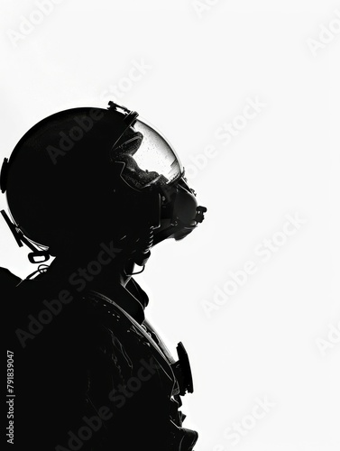 Pilot Silhouette in Cockpit A Graphic Wallpaper Tribute to the Flight Profession