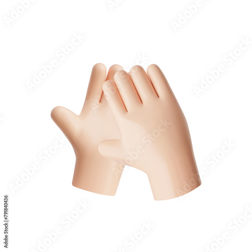 Supportive hands gesture vector icon illustration