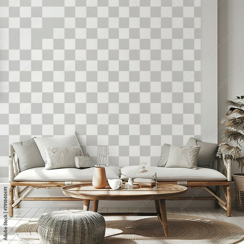 Gingham pattern wallpaper