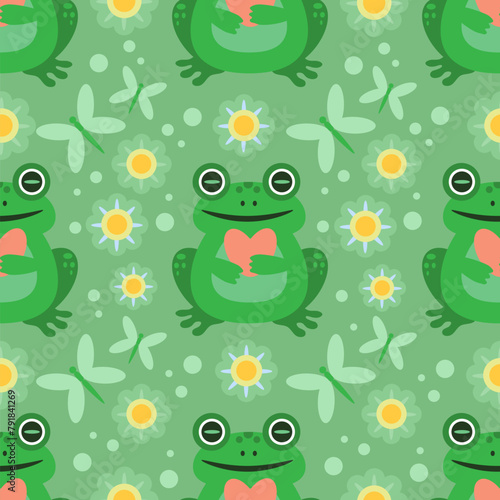 frogs seamless pattern-07