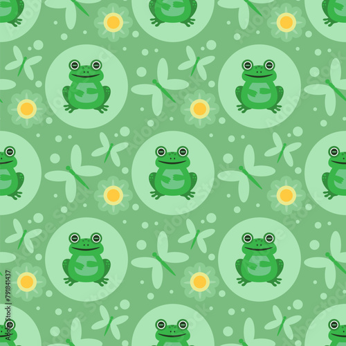 frogs seamless pattern-10
