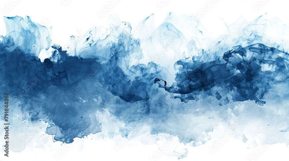 blue ink stain on white background abstract liquid splash texture digital illustration blue ink stain on white background abstract liquid splash texture digital illustration