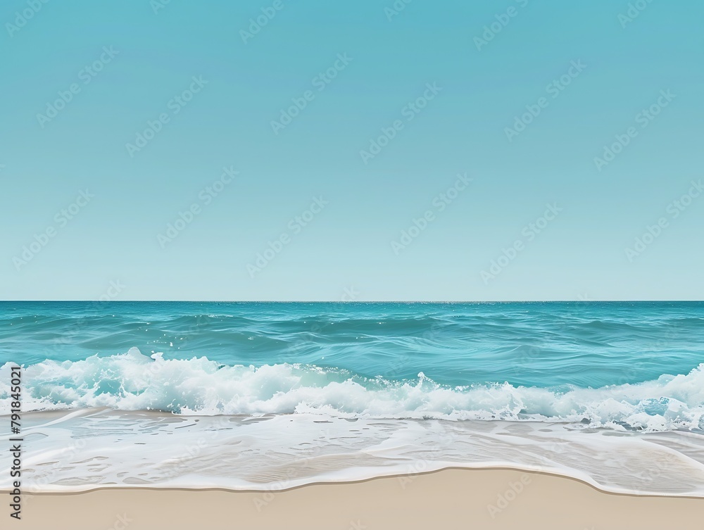 blue sky and sea landscape, ocean view