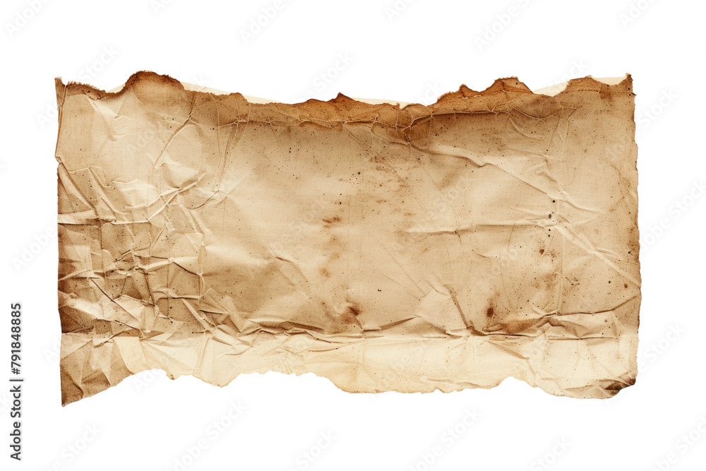 Blank Smooth Newspaper Strip Isolated on Transparent or White Background