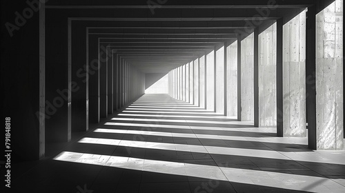 Urban Minimalism: Shadows and Light, generative ai