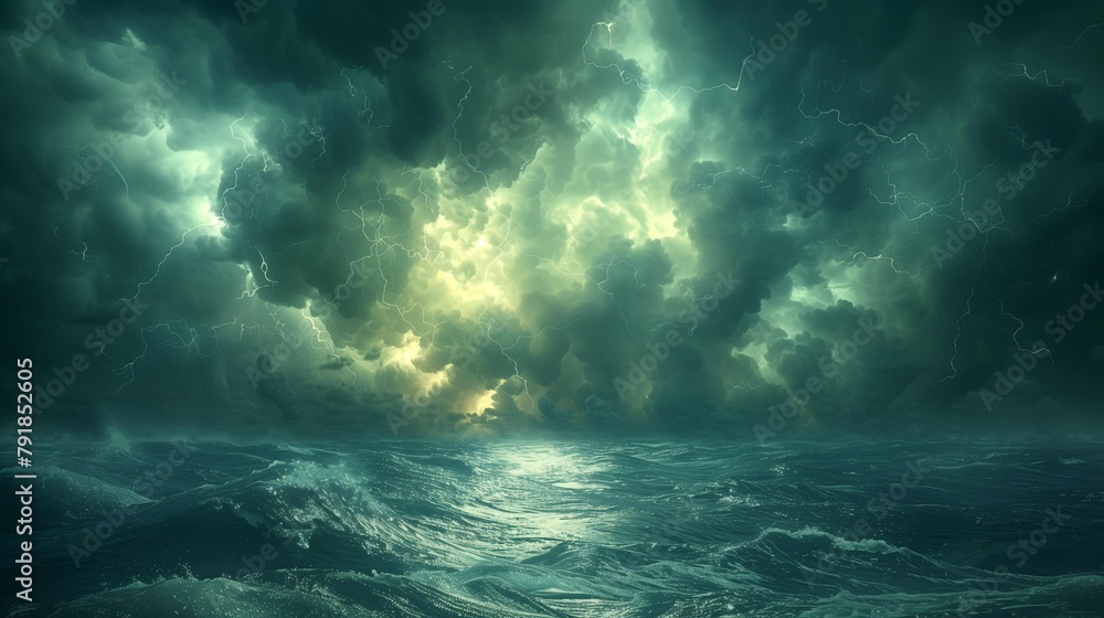 Epic Storm Over the Sea: Capturing Nature's Fury, generative ai Epic Storm Over the Sea: Capturing Nature's Fury, generative ai
