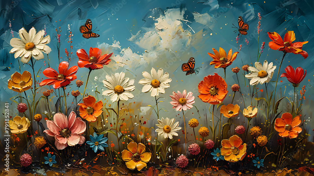 Floral Symphony: Time-Lapse Tales of Daisies, Tulips, and Butterflies