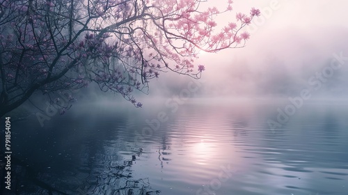 Misty morning background