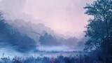 Misty morning background wallpaper
