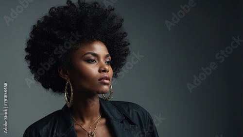 Studio fashion portrait of Black woman