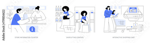 Smart store isolated cartoon vector illustrations se