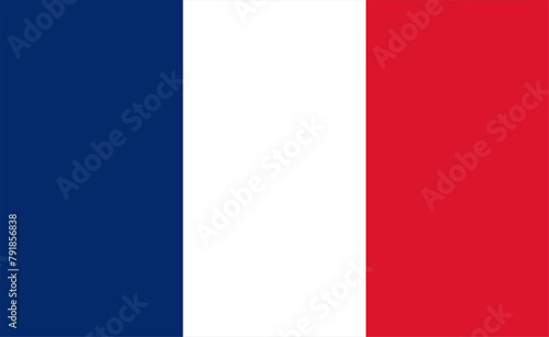 French flag, vector illustration. The national flag of France